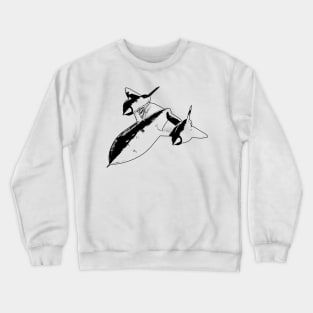 Lockheed SR-71 Blackbird - Black Design Crewneck Sweatshirt